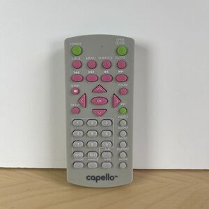 Capello DVD Player Remote Control Only Grey & Pink OEM Replacement Tested Works
